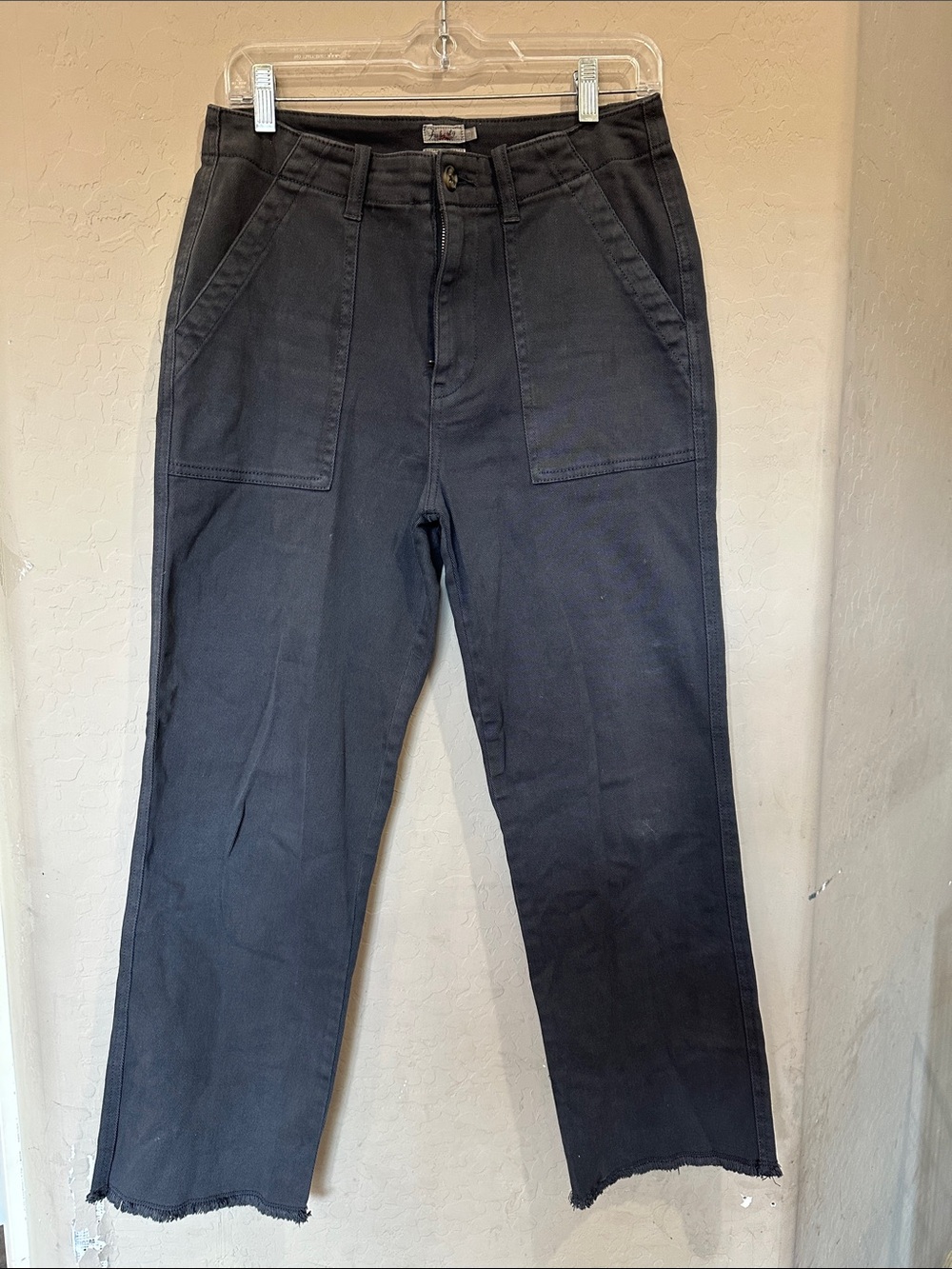 Faherty Black Straight-Leg Pants with Front Patch Pockets